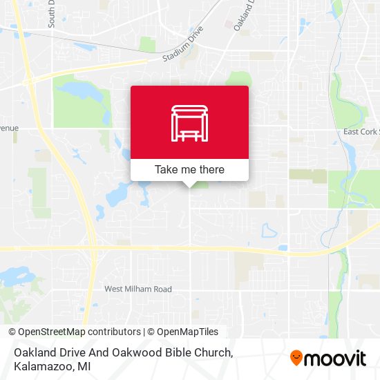 Oakland Drive And Oakwood Bible Church map