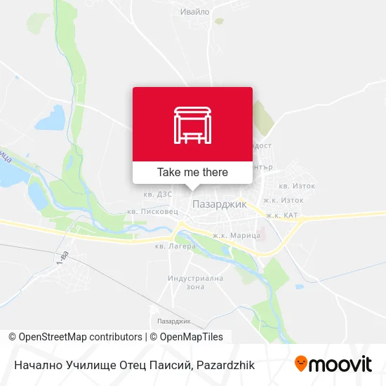 Карта Начално Училище Отец Паисий