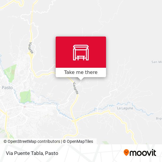 Via Puente Tabla map