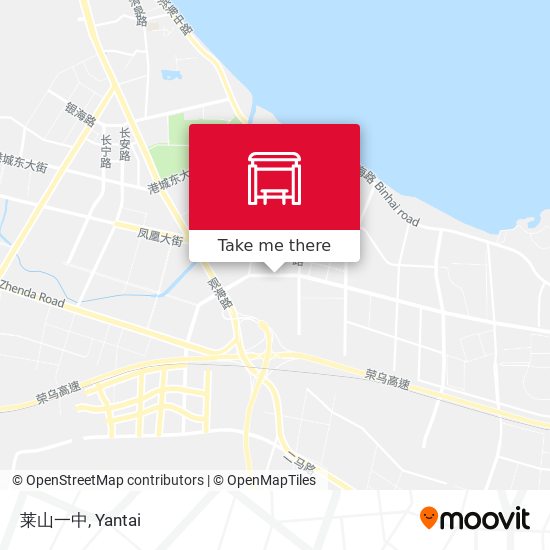 莱山一中 map