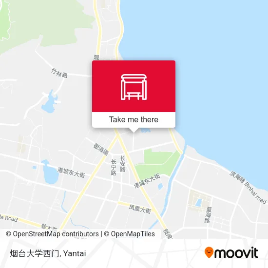 烟台大学西门 map