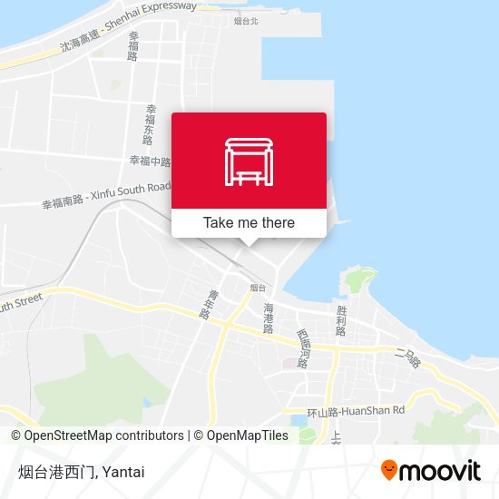 烟台港西门 map
