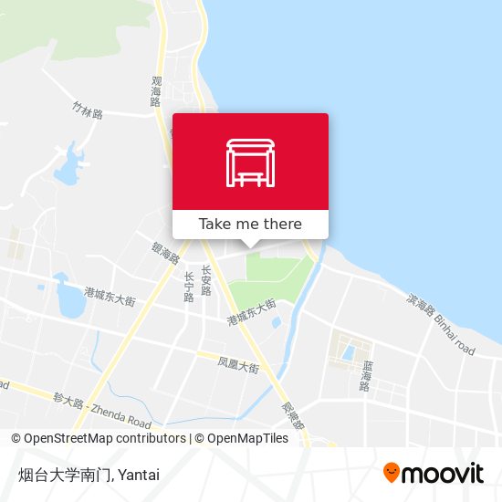 烟台大学南门 map