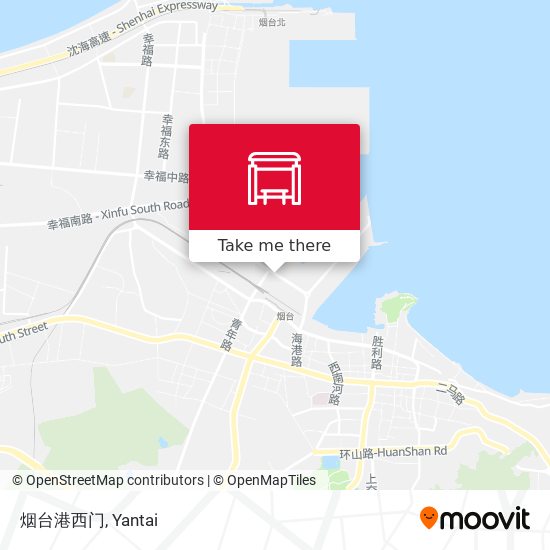 烟台港西门 map
