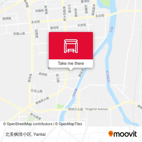 北美枫情小区 map