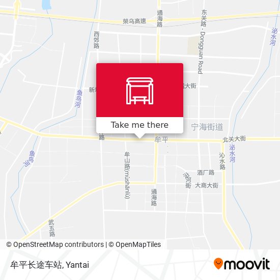 牟平长途车站 map