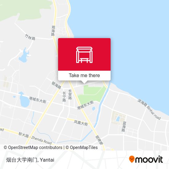 烟台大学南门 map