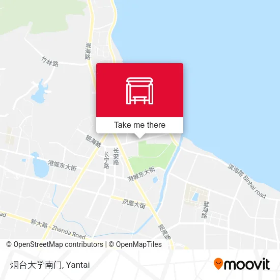 烟台大学南门 map