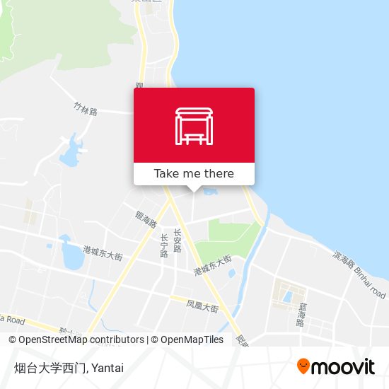 烟台大学西门 map