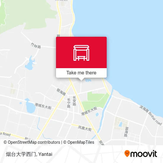 烟台大学西门 map