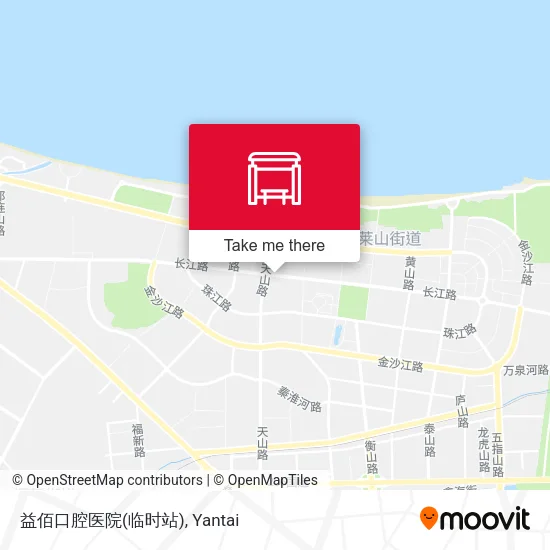益佰口腔医院(临时站) map