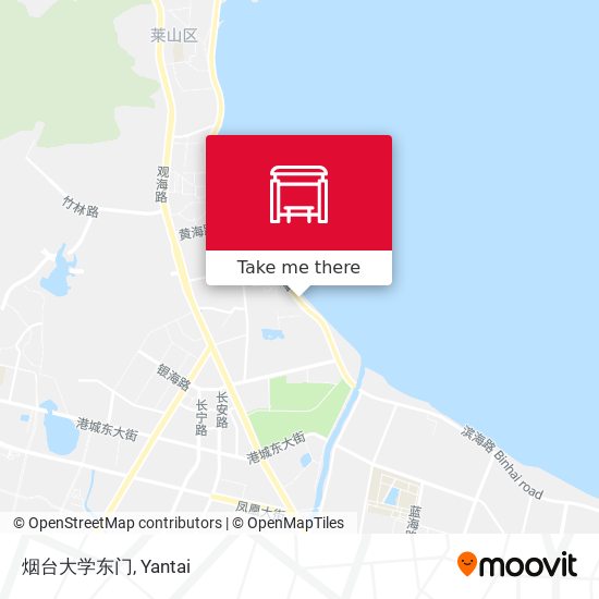 烟台大学东门 map