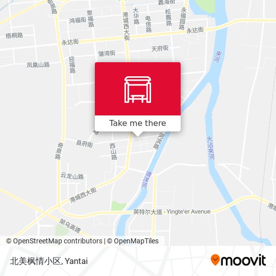北美枫情小区 map