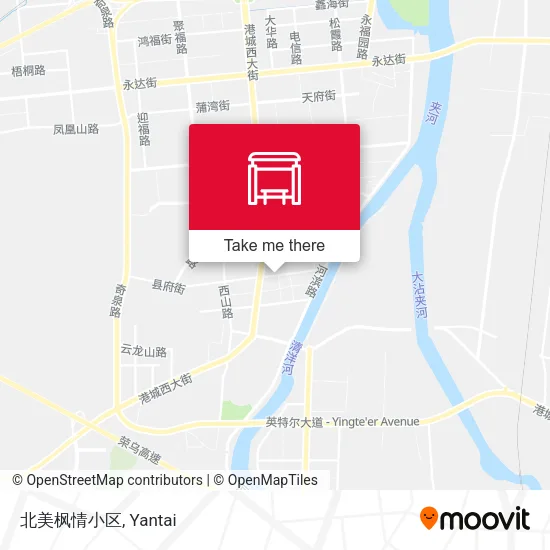 北美枫情小区 map