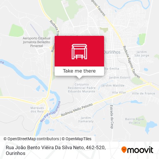 Mapa Rua João Bento Viêira Da Silva Neto, 462-520