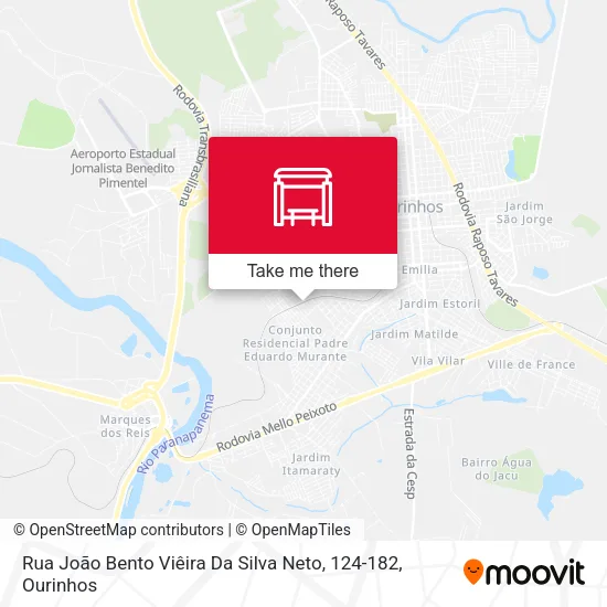 Rua João Bento Viêira Da Silva Neto, 124-182 map
