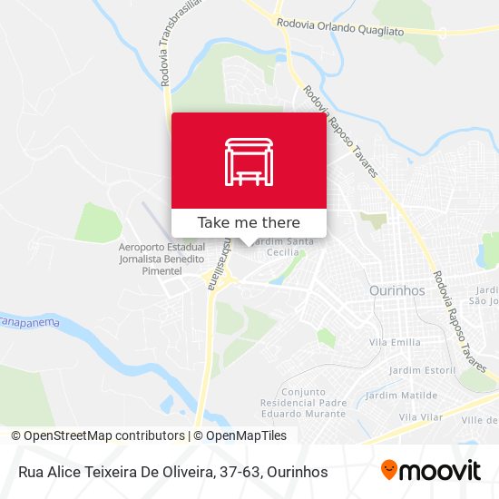 Mapa Rua Alice Teixeira De Oliveira, 37-63