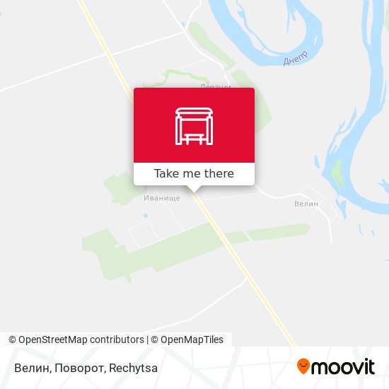 Велин, Поворот map