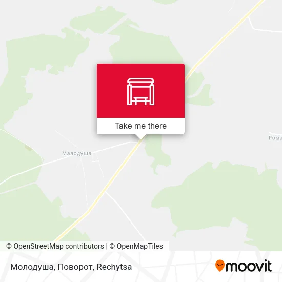 Молодуша, Поворот map