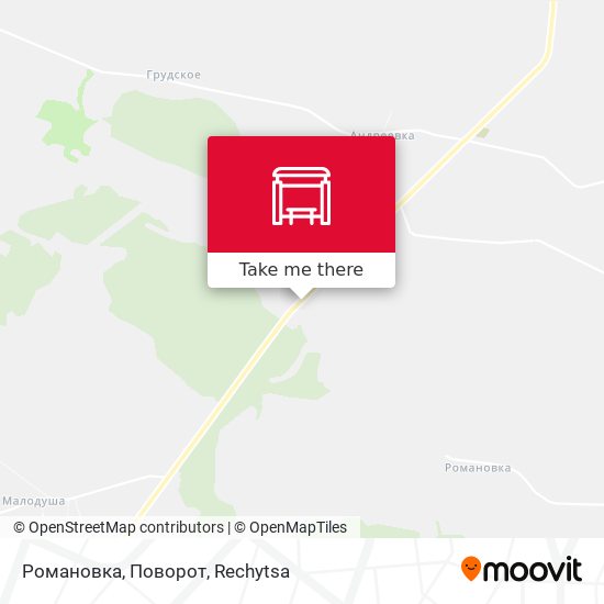 Романовка, Поворот map