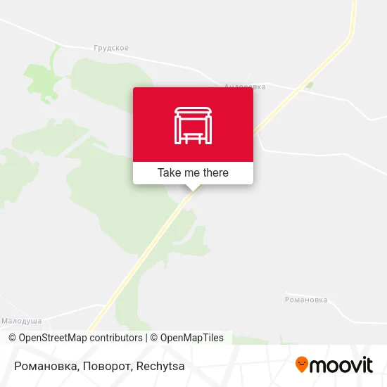 Романовка, Поворот map