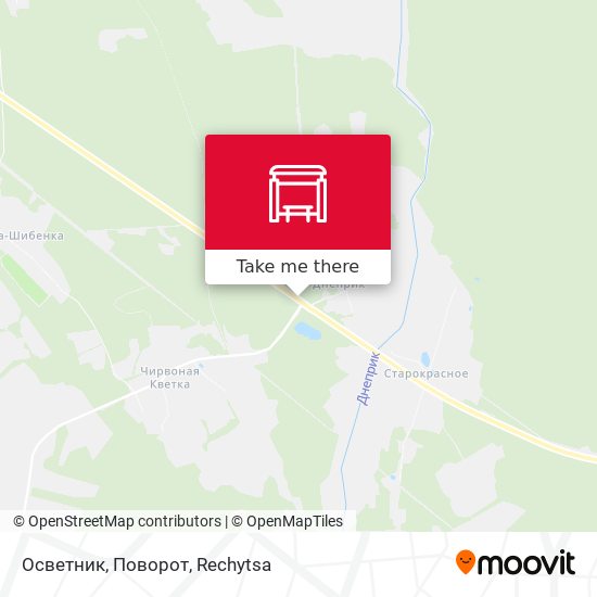 Осветник, Поворот map