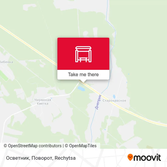 Осветник, Поворот map