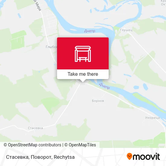 Стасевка, Поворот map
