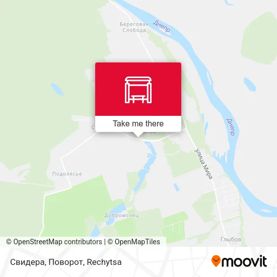Свидера, Поворот map