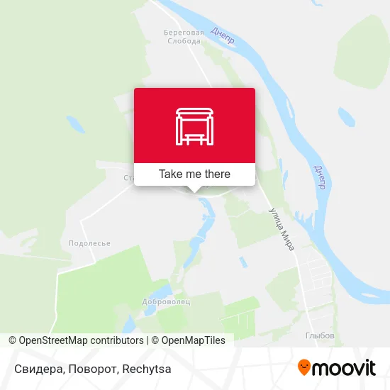 Свидера, Поворот map