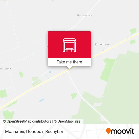 Молчаны, Поворот map