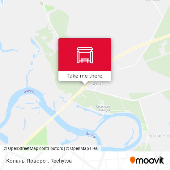 Копань, Поворот map