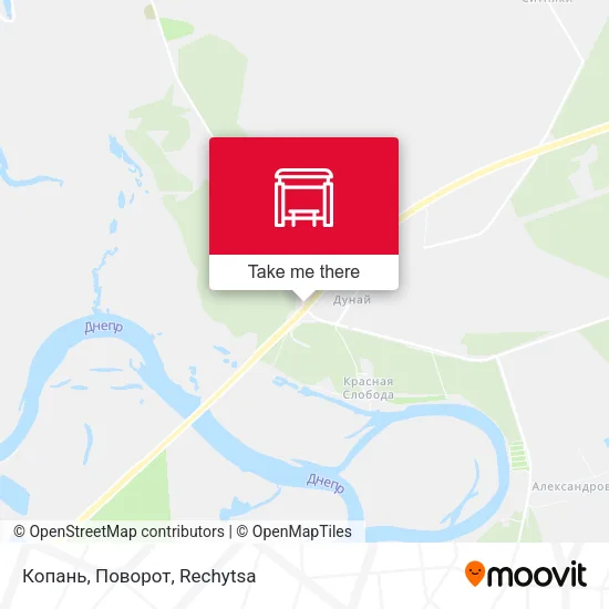 Копань, Поворот map