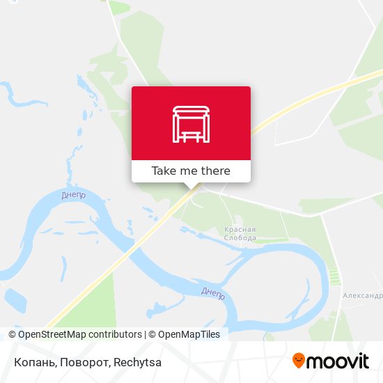 Копань, Поворот map