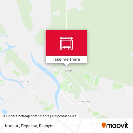 Копань, Переезд map