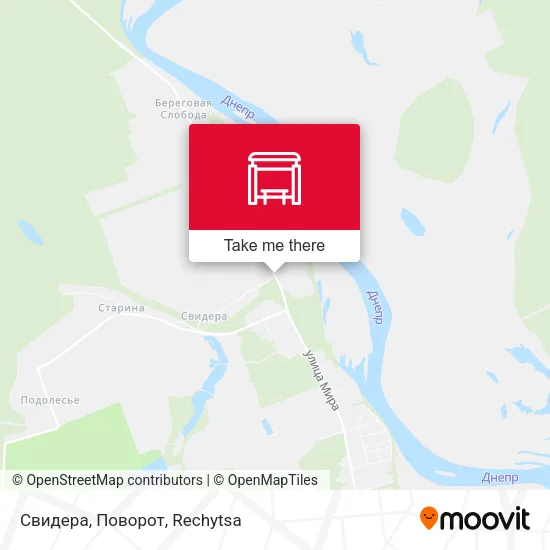 Свидера, Поворот map