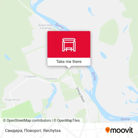 Свидера, Поворот map