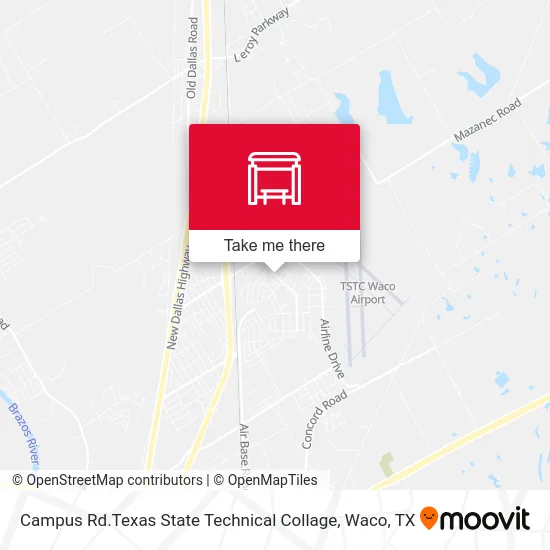Campus Rd.Texas State Technical Collage map