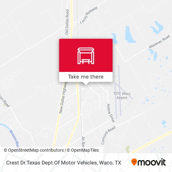 Crest Dr.Texas Dept.Of Motor Vehicles map