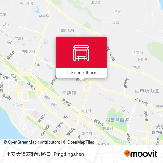 平安大道花程线路口 map