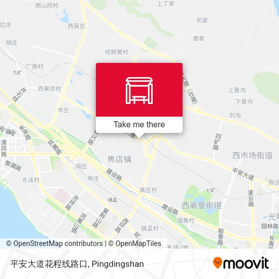 平安大道花程线路口 map