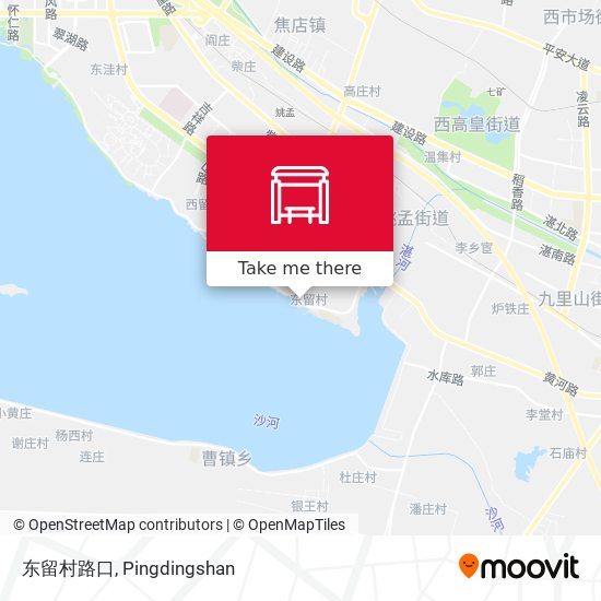 东留村路口 map