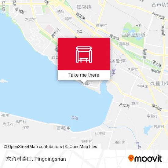 东留村路口 map