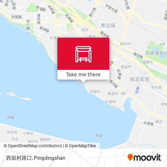 西留村路口 map