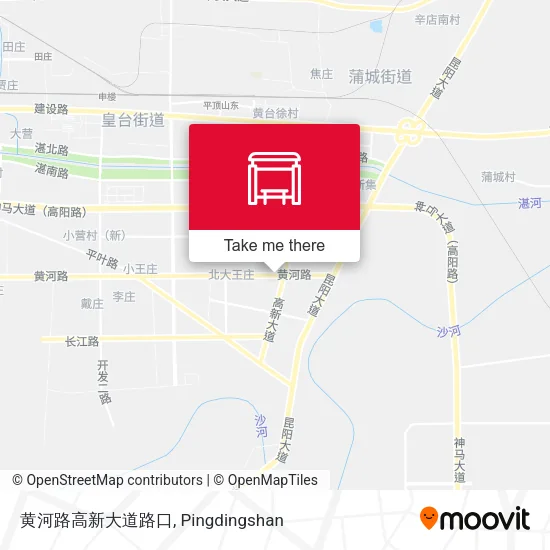 黄河路高新大道路口 map