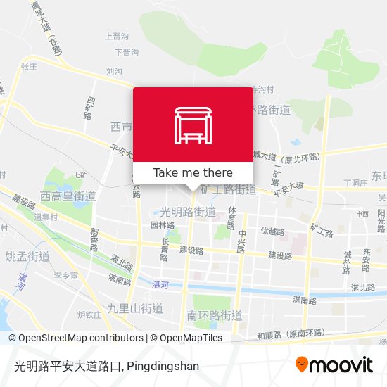 光明路平安大道路口 map