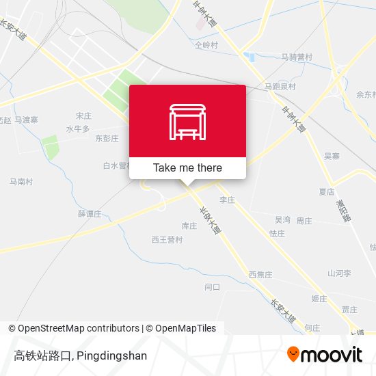 高铁站路口 map