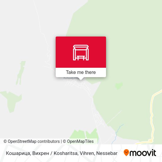 Карта Кошарица, Вихрен / Kosharitsa, Vihren
