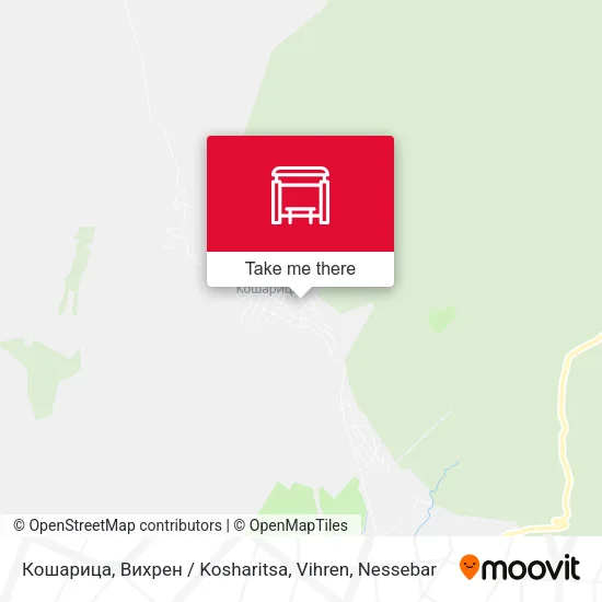 Карта Кошарица, Вихрен / Kosharitsa, Vihren