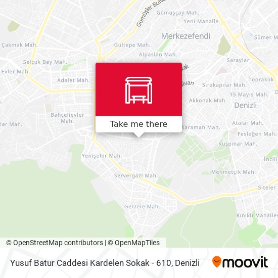 Yusuf Batur Caddesi Kardelen Sokak - 610 map